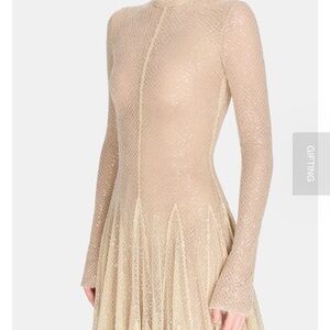 Montsand Beige Erytheia long  Sleeve Dress